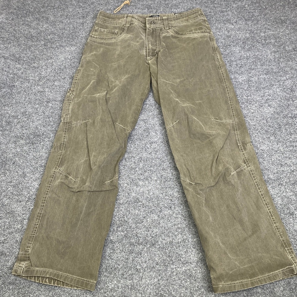 Kuhl Revolvr Mens 30x32 (32x28) Olive Green UberKuhl Canvas Hiking Utility Pants